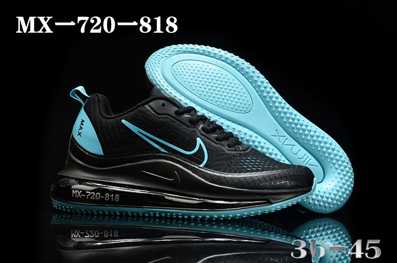 2020 Women Nike Air Max 720-818 Black Jade Blue Shoes